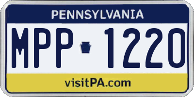 PA license plate MPP1220
