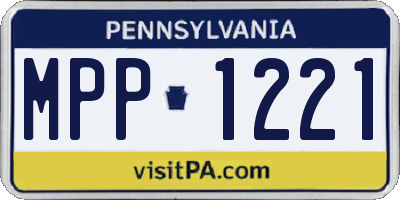 PA license plate MPP1221