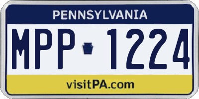 PA license plate MPP1224