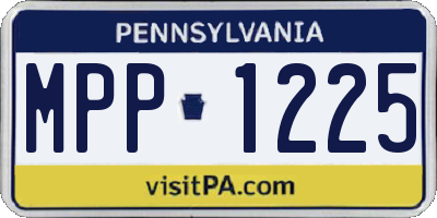 PA license plate MPP1225