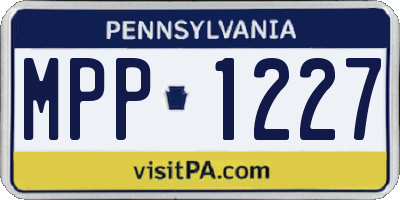 PA license plate MPP1227