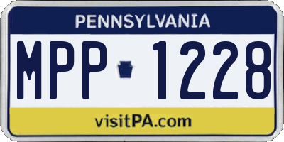 PA license plate MPP1228