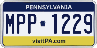 PA license plate MPP1229
