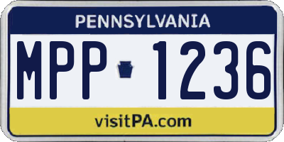 PA license plate MPP1236
