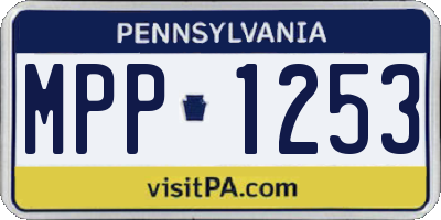PA license plate MPP1253