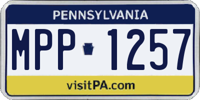 PA license plate MPP1257