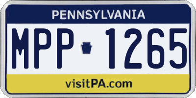 PA license plate MPP1265