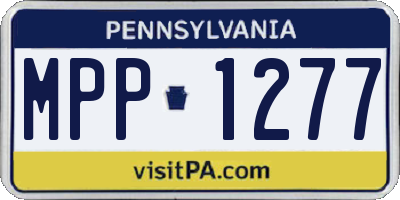 PA license plate MPP1277