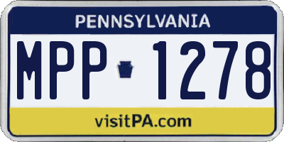 PA license plate MPP1278