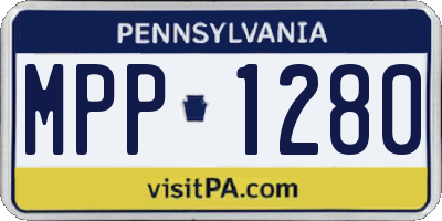 PA license plate MPP1280