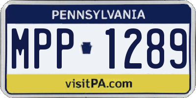 PA license plate MPP1289