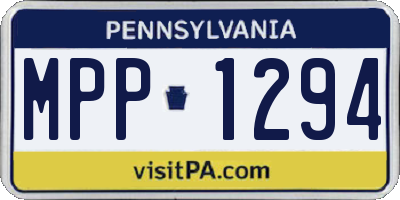 PA license plate MPP1294