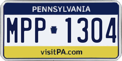 PA license plate MPP1304