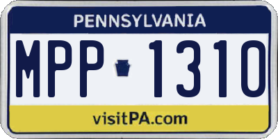 PA license plate MPP1310