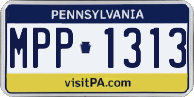 PA license plate MPP1313