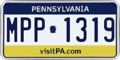 PA license plate MPP1319