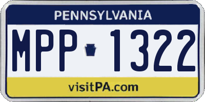 PA license plate MPP1322