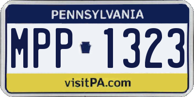 PA license plate MPP1323