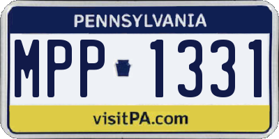 PA license plate MPP1331