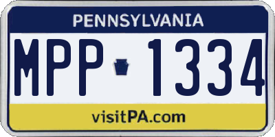 PA license plate MPP1334