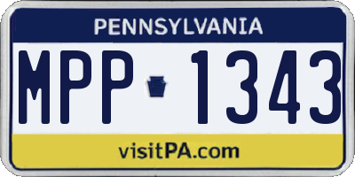 PA license plate MPP1343