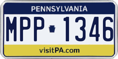 PA license plate MPP1346