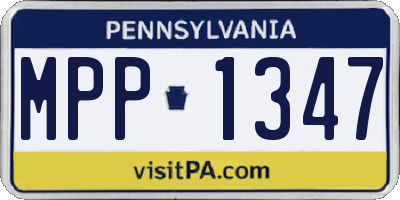 PA license plate MPP1347