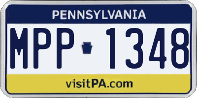 PA license plate MPP1348