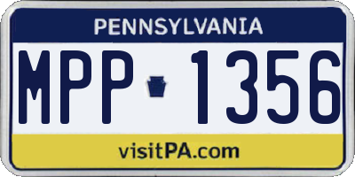 PA license plate MPP1356