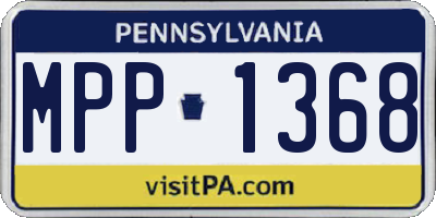 PA license plate MPP1368