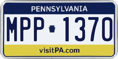 PA license plate MPP1370