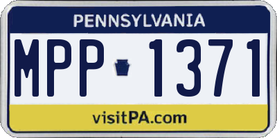 PA license plate MPP1371