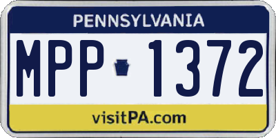 PA license plate MPP1372