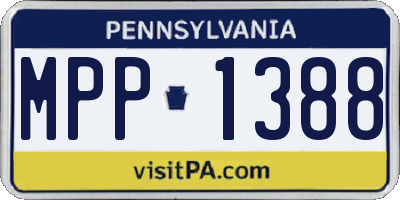 PA license plate MPP1388