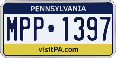 PA license plate MPP1397