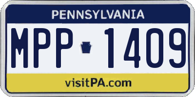 PA license plate MPP1409
