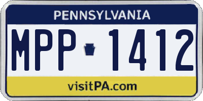 PA license plate MPP1412