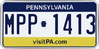 PA license plate MPP1413