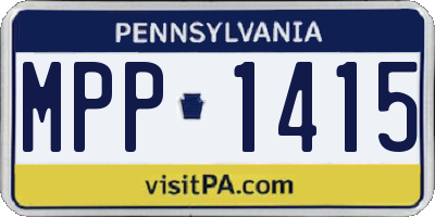 PA license plate MPP1415