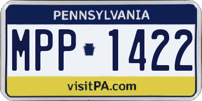 PA license plate MPP1422