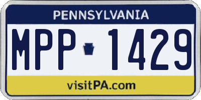 PA license plate MPP1429