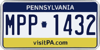 PA license plate MPP1432