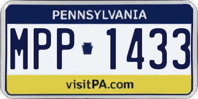 PA license plate MPP1433