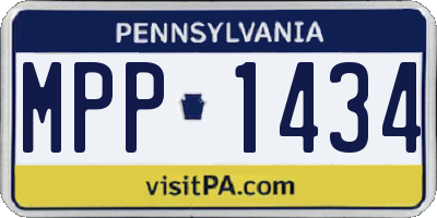 PA license plate MPP1434