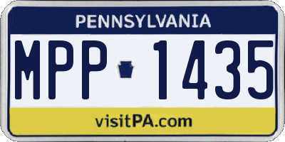 PA license plate MPP1435
