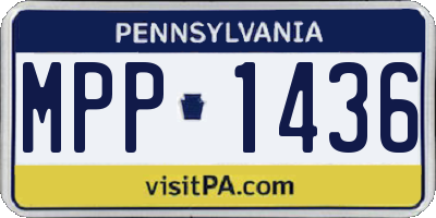 PA license plate MPP1436