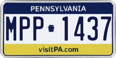 PA license plate MPP1437