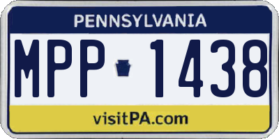 PA license plate MPP1438