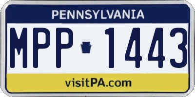PA license plate MPP1443