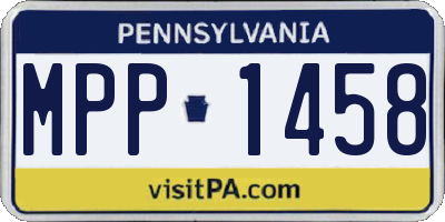PA license plate MPP1458